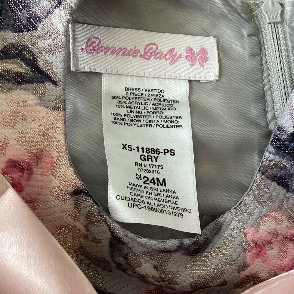 Bonnie Jean Bow Front Jacquard Dress (Baby) 24M - Picture 7 of 9